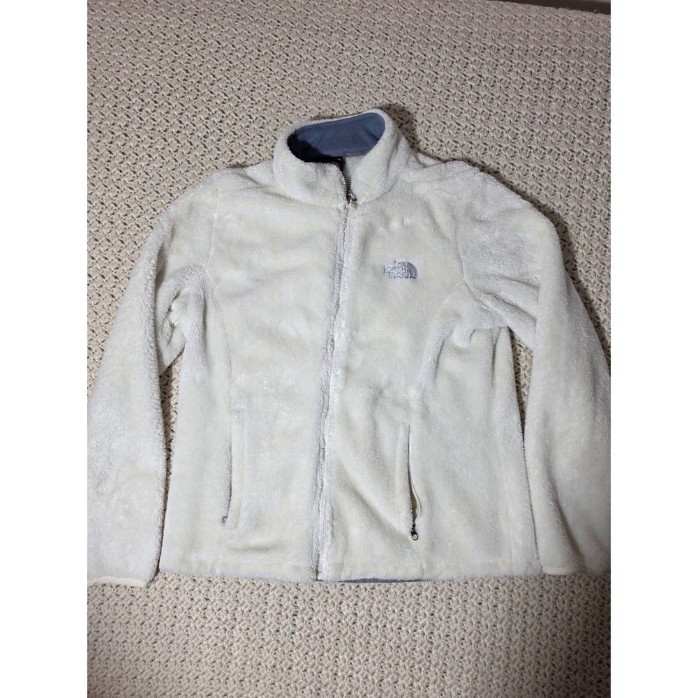 The North Face Osito Fleece Jacket Women Medium White Excellent Full Zip Soft